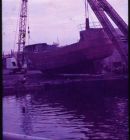 launching 86' trawler, aft